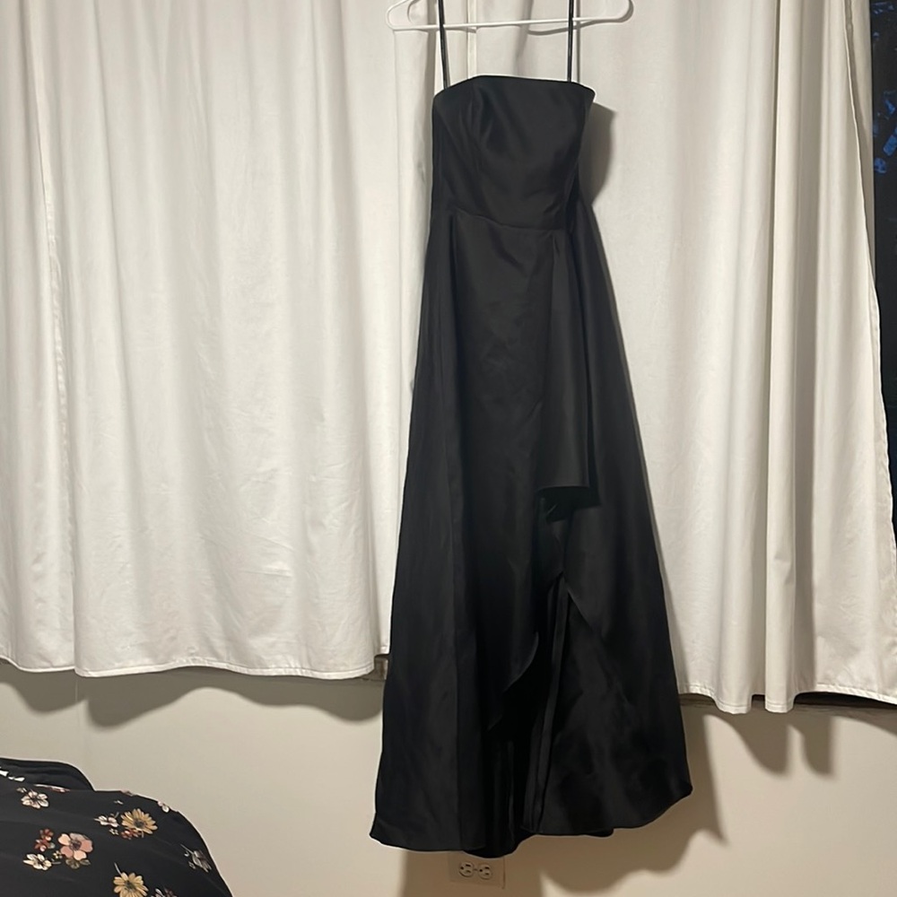 Alfred Sung Black Tie Dress - hi low
